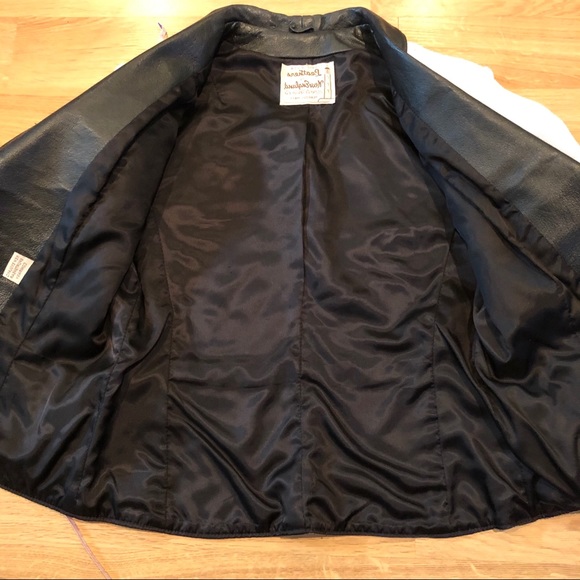 Vintage LEATHERS by NEW ENGLAND bomber jacket Sm - Picture 16 of 16